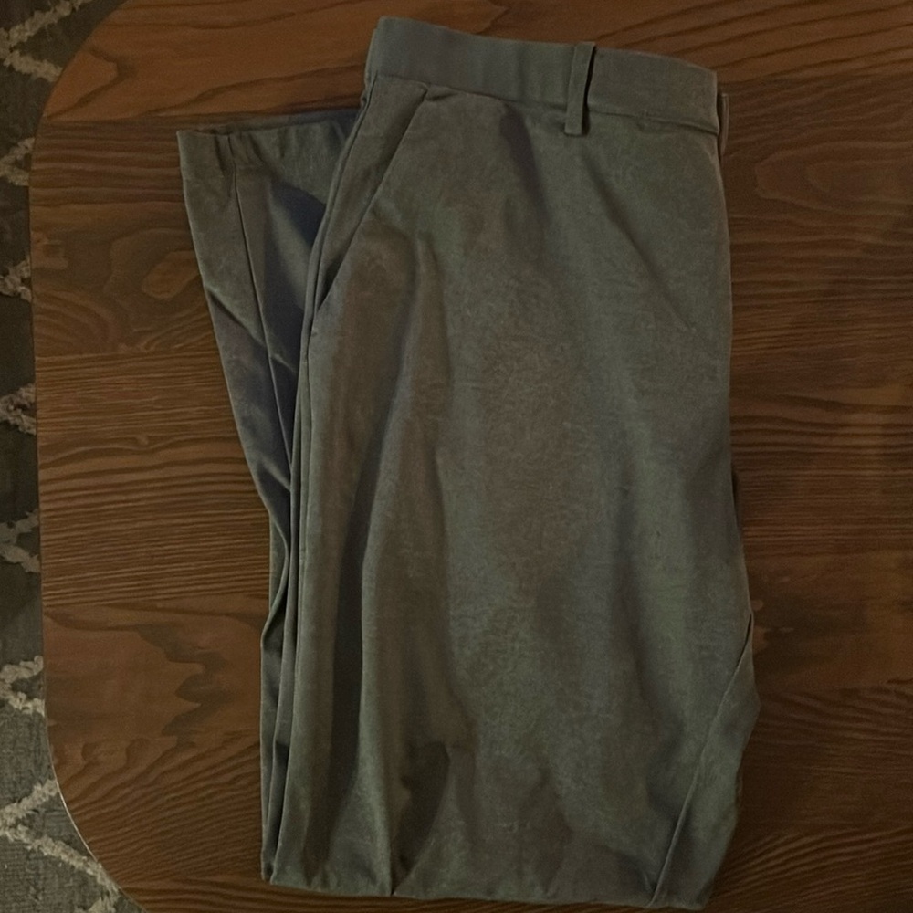 Uniqlo, Stretch Slacks, Heather Grey, Large